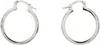 Jil Sander Silver Textured 3 Hoop Earrings In 041 Silver