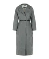 Jil Sander Single-breasted Belted Coat In Gray
