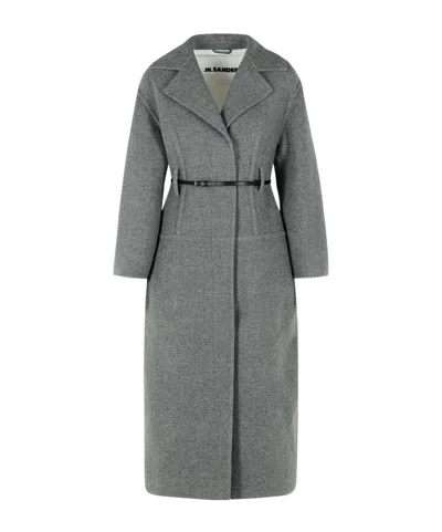 JIL SANDER JIL SANDER SINGLE-BREASTED BELTED COAT