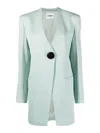 Jil Sander Single Breasted Blazer In Blue