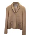 Jil Sander Single-breasted Blazer In Beige Wool In Beige