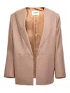 Jil Sander Single-breasted Blazer Jacket In Beige
