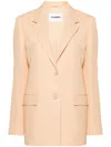 Jil Sander Single-breasted Blazer In Orange
