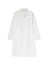 Jil Sander Single-breasted Button Technical Coat In White