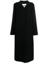 Jil Sander Single-breasted Cashmere Coat In Black