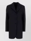 Jil Sander Single-breasted Notched-lapels Coat In Black
