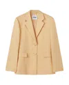 Jil Sander Single-breasted Crepe Blazer In Nude