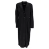 Jil Sander Single-breasted Midi Coat In Black Wool In Black