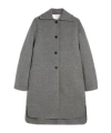 Jil Sander Single-breasted Oversized Coat In Gray