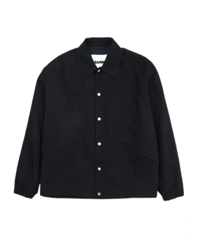Jil Sander Single-breasted Shirtjacket In Black