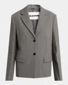 Jil Sander Single-breasted Tailor-made Jacket In Gray