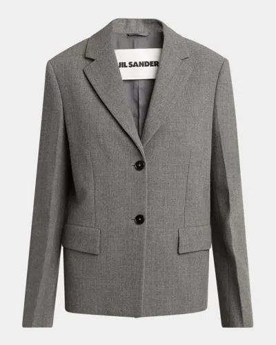 Jil Sander Single-breasted Tailor-made Jacket In Gray