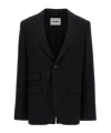 Jil Sander Single-breasted Blazer With Notch Lapel In Black