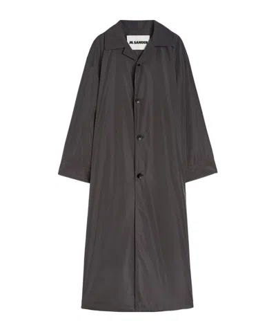 Jil Sander Single-breasted Trench Coat In Asphalt