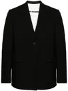 Jil Sander Blazer Jacket 1 Crafted With Black Fine Wool Gabardine In Black