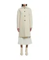 Jil Sander Double-breasted Wool Coat In White