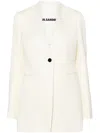 Jil Sander Single-breasted Wool Blazer In 中性色