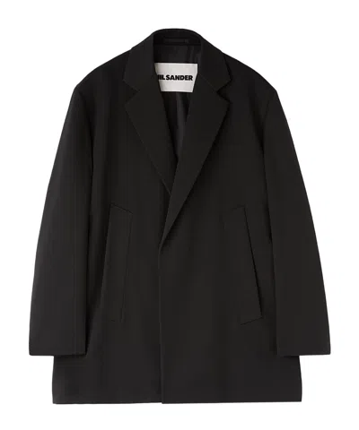 Jil Sander Single-breasted Wool Blazer In Black