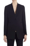 Jil Sander Wool Single Breast Blazer Jacket In Black