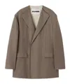 Jil Sander Single-breasted Wool Blazer In Brown