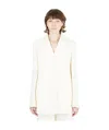 Jil Sander Darted Tailored Jacket In White