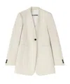 Jil Sander Single-breasted Wool Blazer In White
