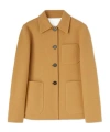 Jil Sander Single-breasted Wool Jacket In Brown