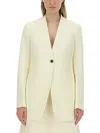 Jil Sander Tailored Blazer Front Pockets In Neutrals