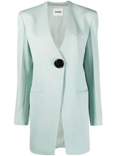 JIL SANDER SINGLE-BUTTON WOOL BLAZER