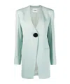 Jil Sander Single-button Wool Blazer In Green