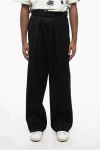 JIL SANDER SINGLE-PLEATED VIRGIN WOOL PANTS WITH BELT