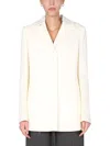 Jil Sander Inverted Lapel Tailored Blazer In White