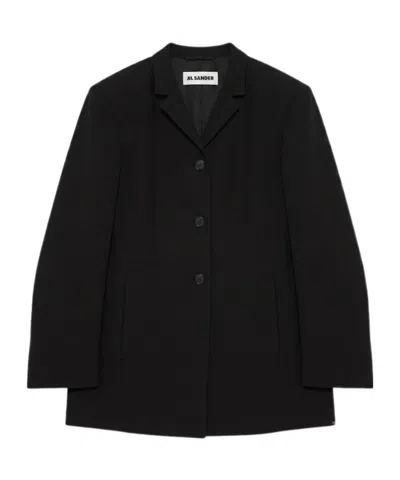 Jil Sander Single-breasted Casual Jacket In Black
