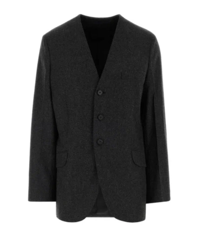 Jil Sander Single-breasted Casual Jacket In Black