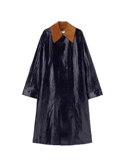 Jil Sander Single-breasted Coat In Blue