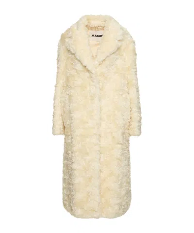 Jil Sander Single-breasted Coat In Nude