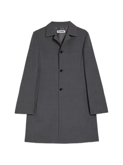 Jil Sander Single-breasted Coat In Gray