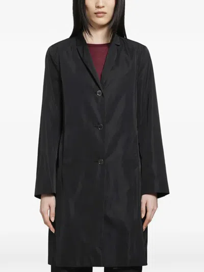 Jil Sander Single-breasted Notch-lapels Coat In Black