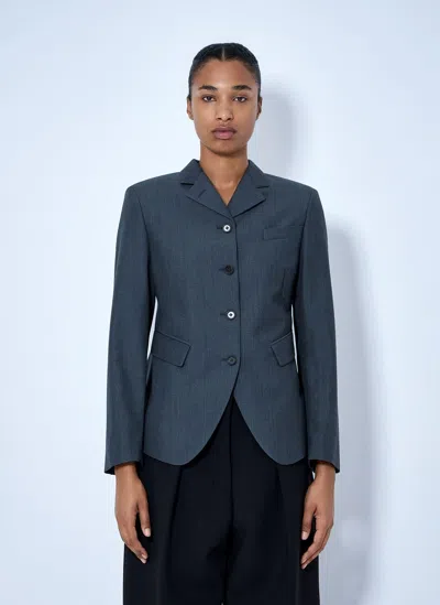 Jil Sander Single-breasted Tailored Blazer In Grey