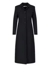 Jil Sander Long Tailored Single-breasted Coat In Black