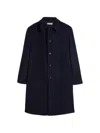 Jil Sander Single-breasted Wool Coat In Blue