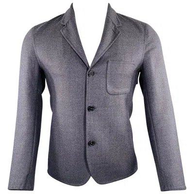 Pre-owned Jil Sander Size 38 Grey Wool Single Breasted Jacket In Gray