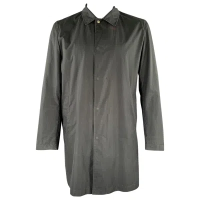 Pre-owned Jil Sander Size 42 Black Cotton Snap Button Coat