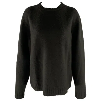 Pre-owned Jil Sander Size M Black Wool Pull On Sweater