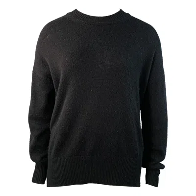 Pre-owned Jil Sander Size Xl Black Cashmere Crew Neck Sweater