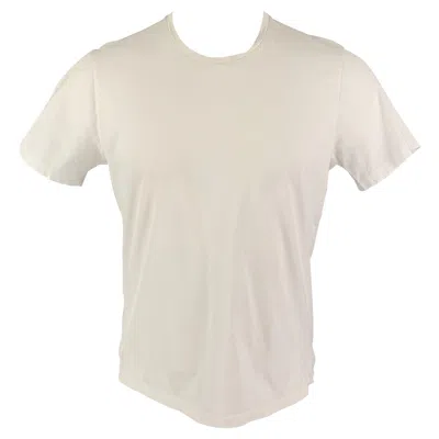 Pre-owned Jil Sander Size Xl White Cotton Crew-neck T-shirt