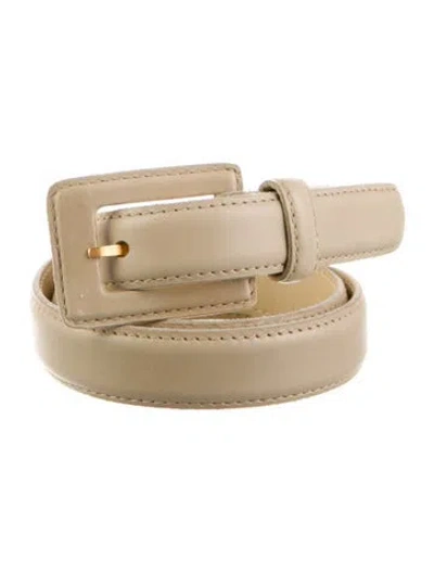 Pre-owned Jil Sander Skinny Leather Belt Kit In Neutral