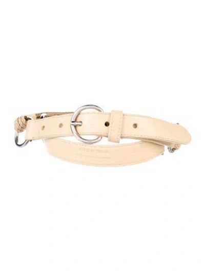 Pre-owned Jil Sander Skinny Leather Belt In Neutral