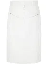 Jil Sander Looped Zip Pocket Skirt In White