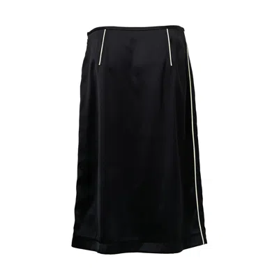 Jil Sander Skirt Double Face Viscose Silk In Black